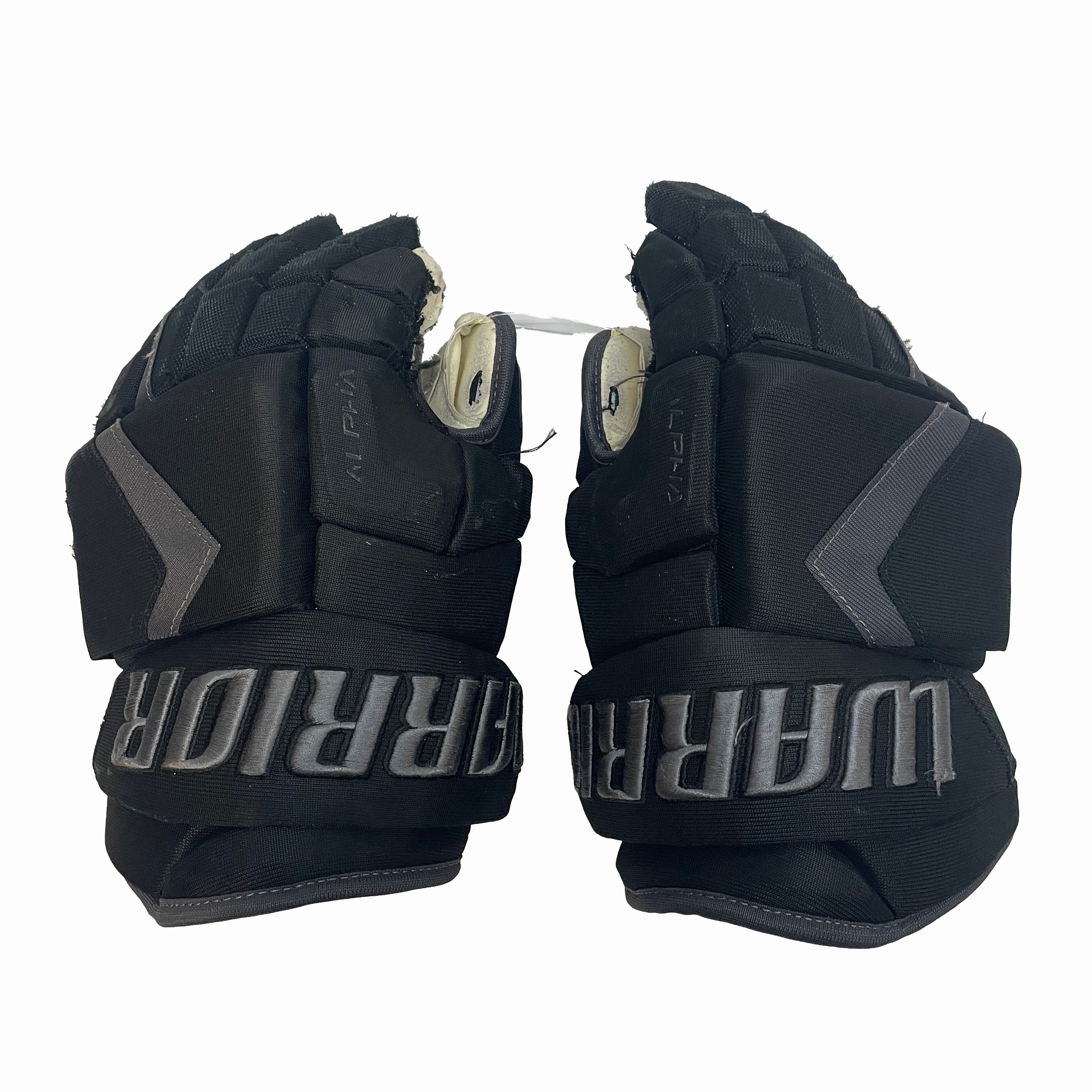 Warrior Alpha - Gant ECHL Pro Stock d'occasion (noir/gris)
